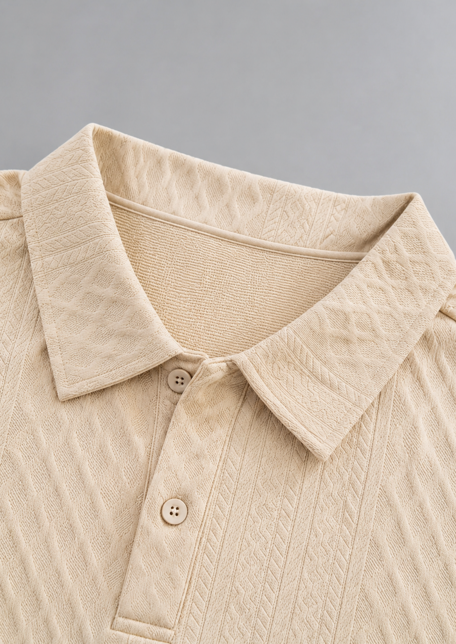 Men’s Textured Polo Shirt and Shorts Set