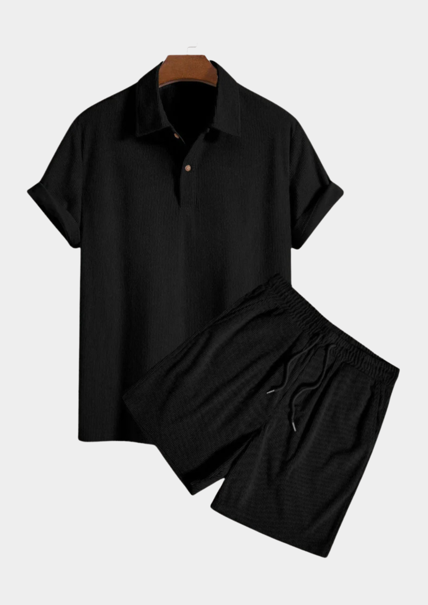 Men’s Two-Piece Set with Polo Shirt and Shorts