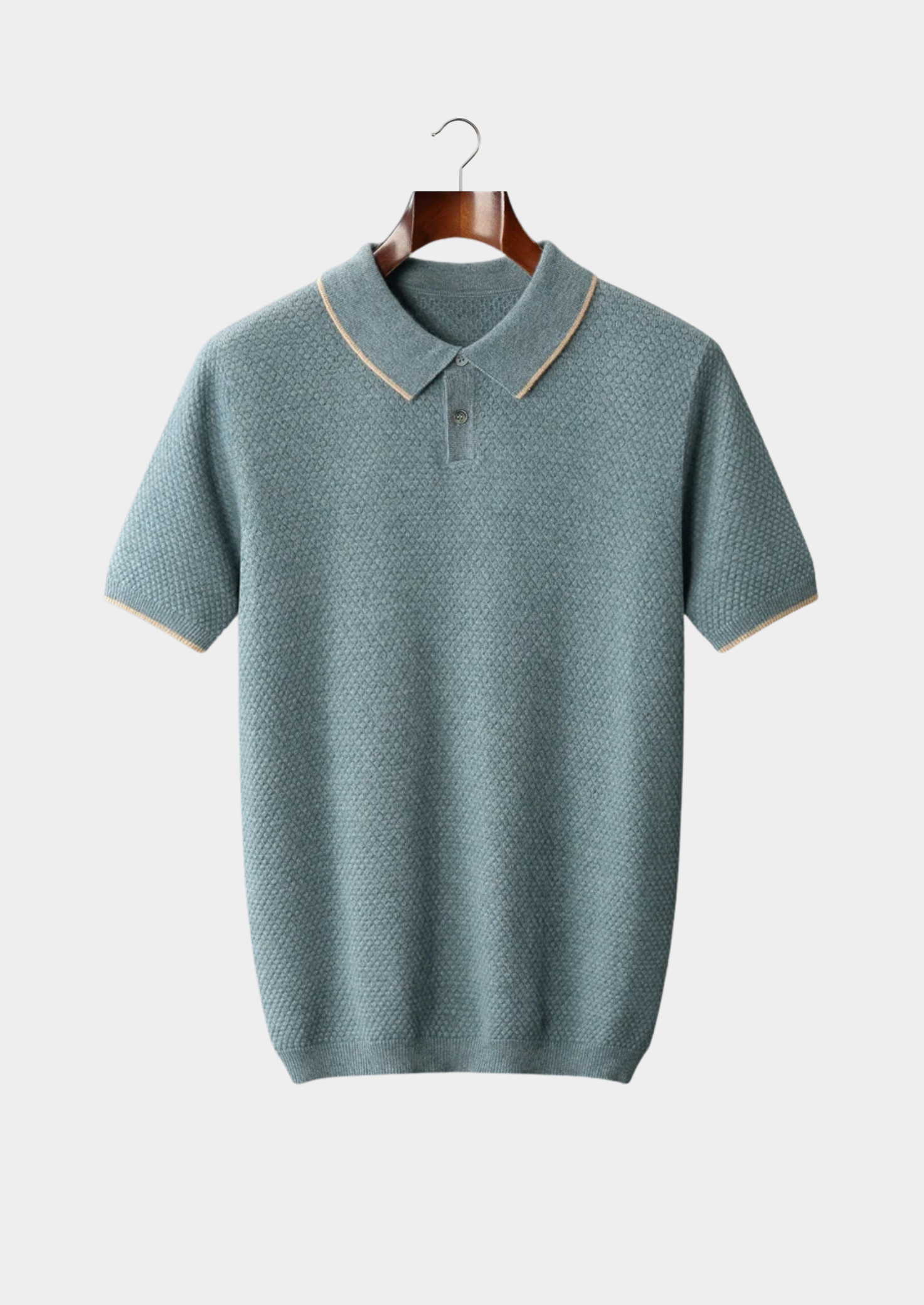 Men’s Two-Tone Short Sleeve Polo Shirt