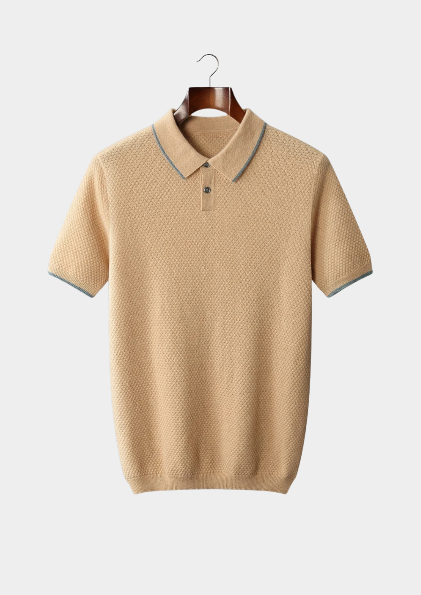 Men’s Two-Tone Short Sleeve Polo Shirt
