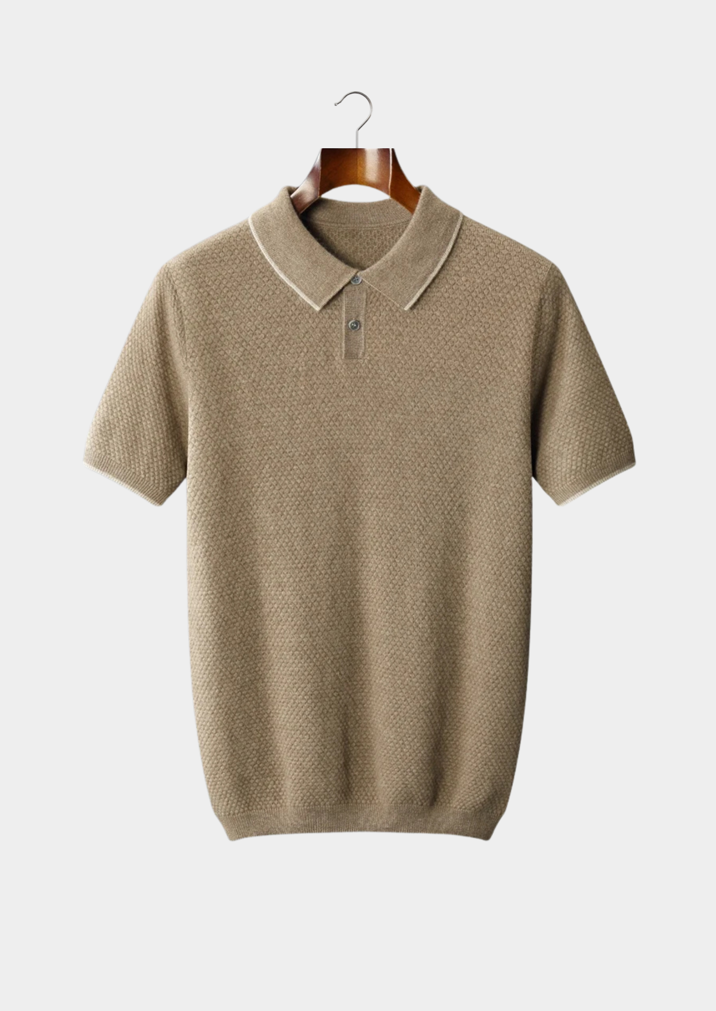 Men’s Two-Tone Short Sleeve Polo Shirt