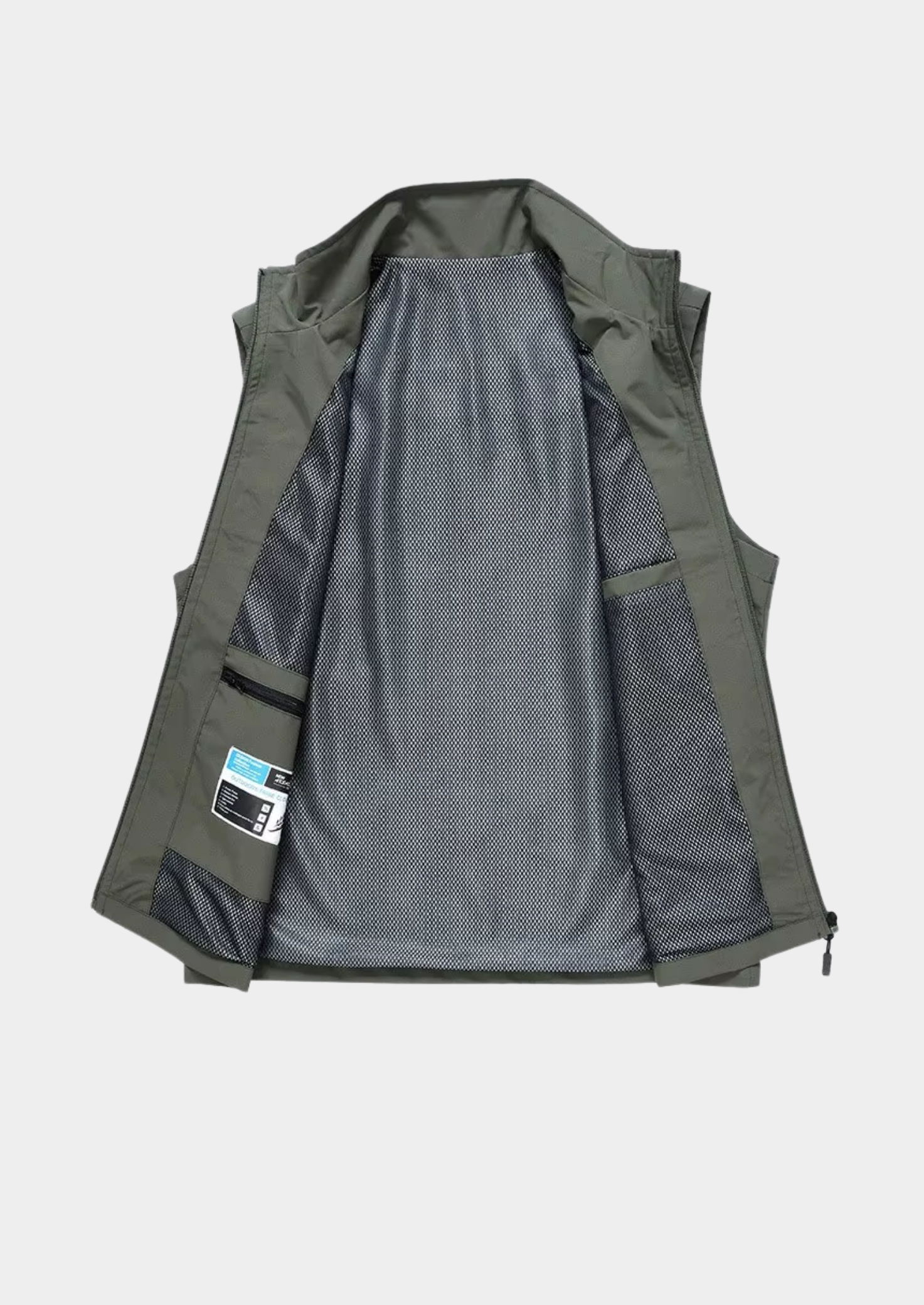 Men’s Utility Gilet Jacket with Stand Collar and Pockets