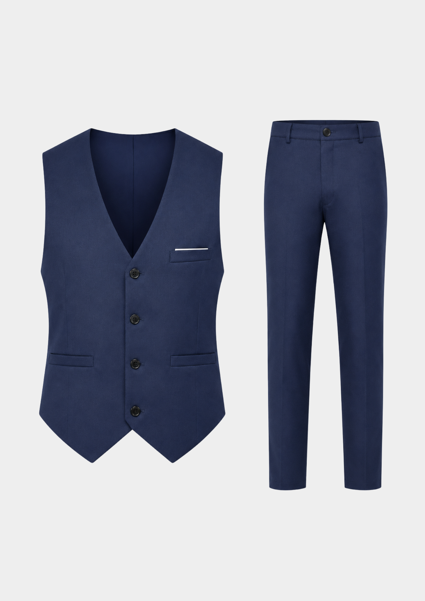 Men’s Vest and Trousers Suit Set with Button Front