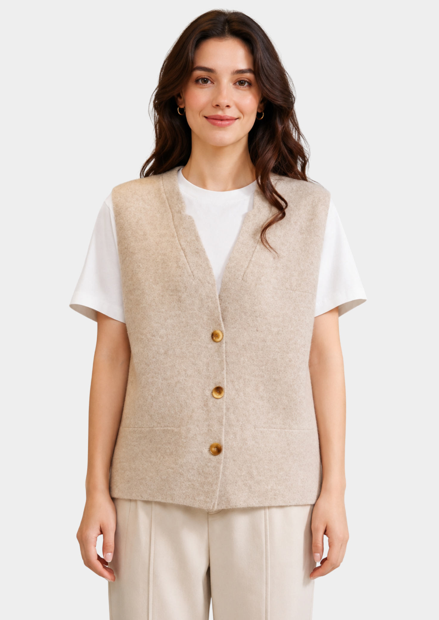 Women’s Button-Front Knit Vest
