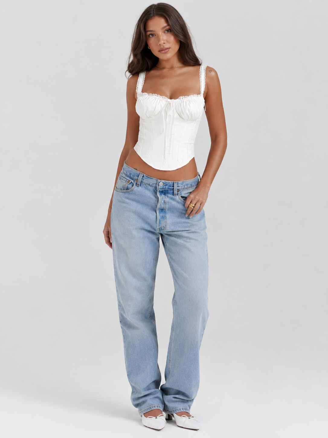 Women’s Corset Top with Lace-Up Back