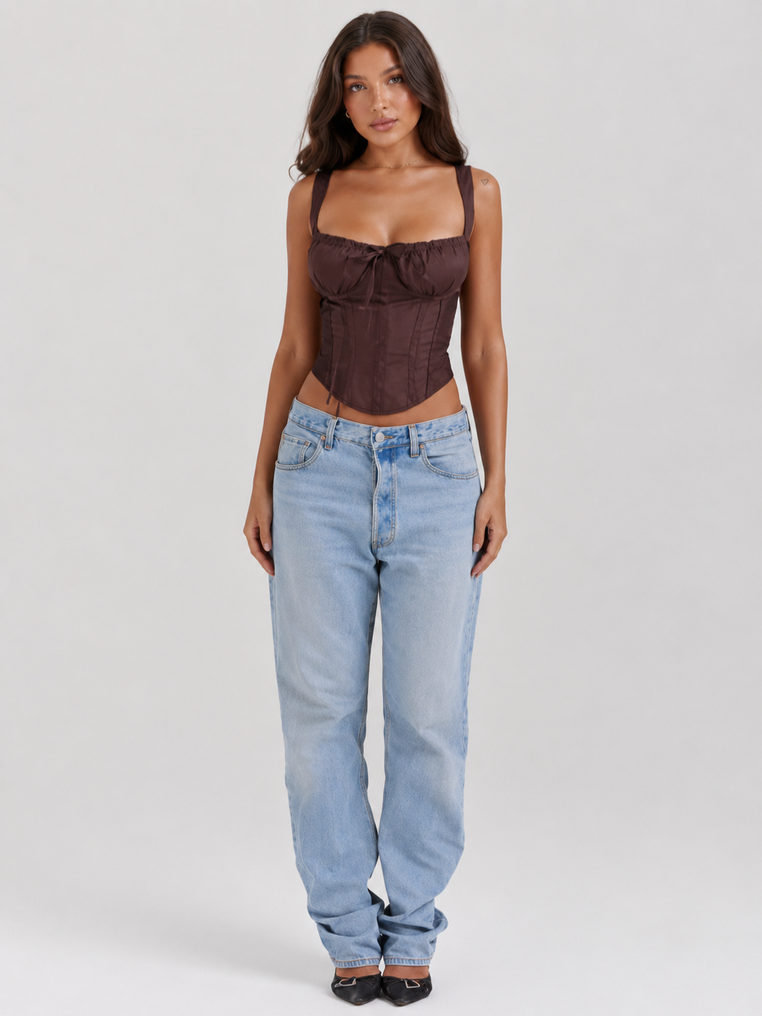 Women’s Corset Top with Lace-Up Back