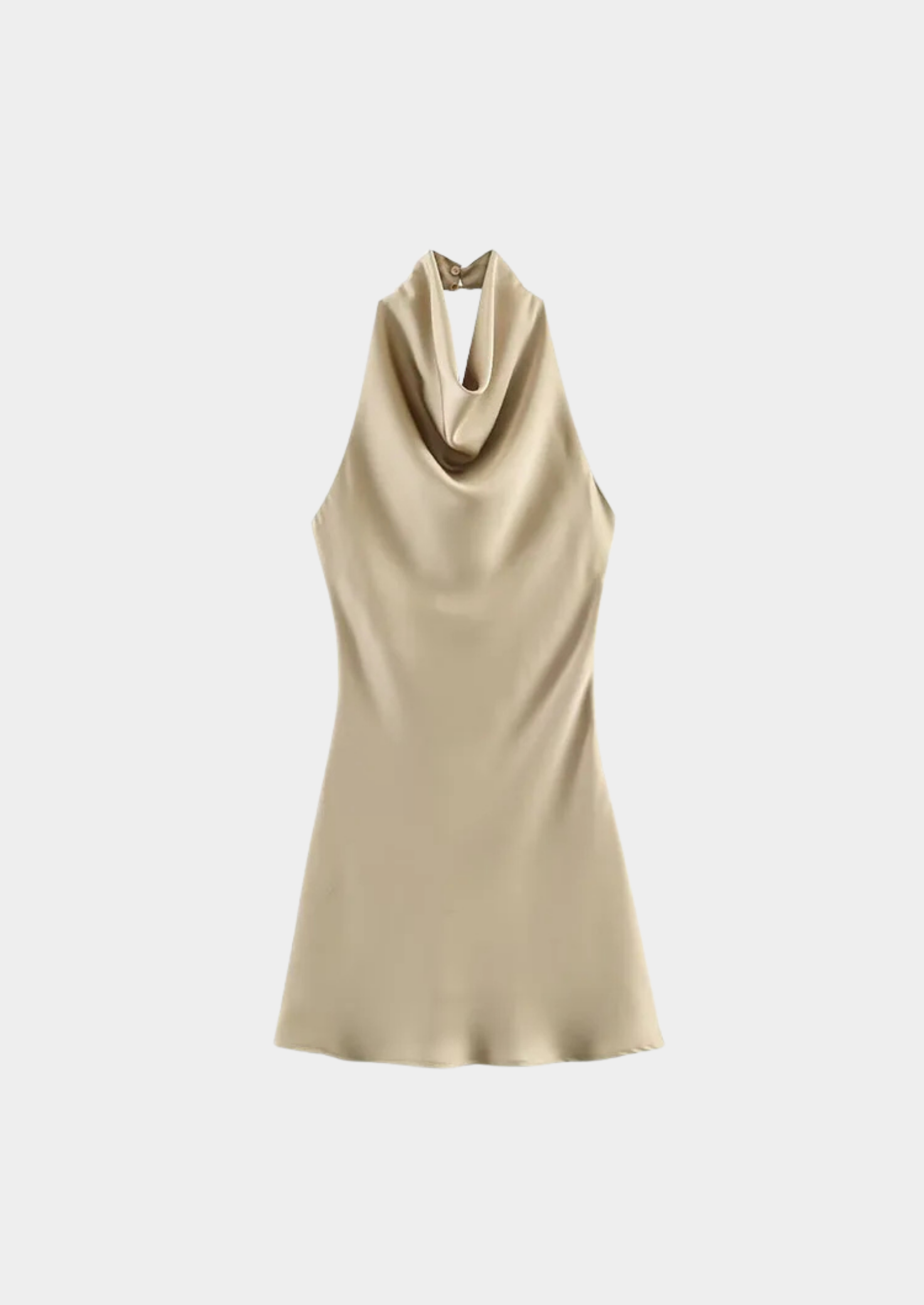 Women’s Halter Mini Dress with Open Back