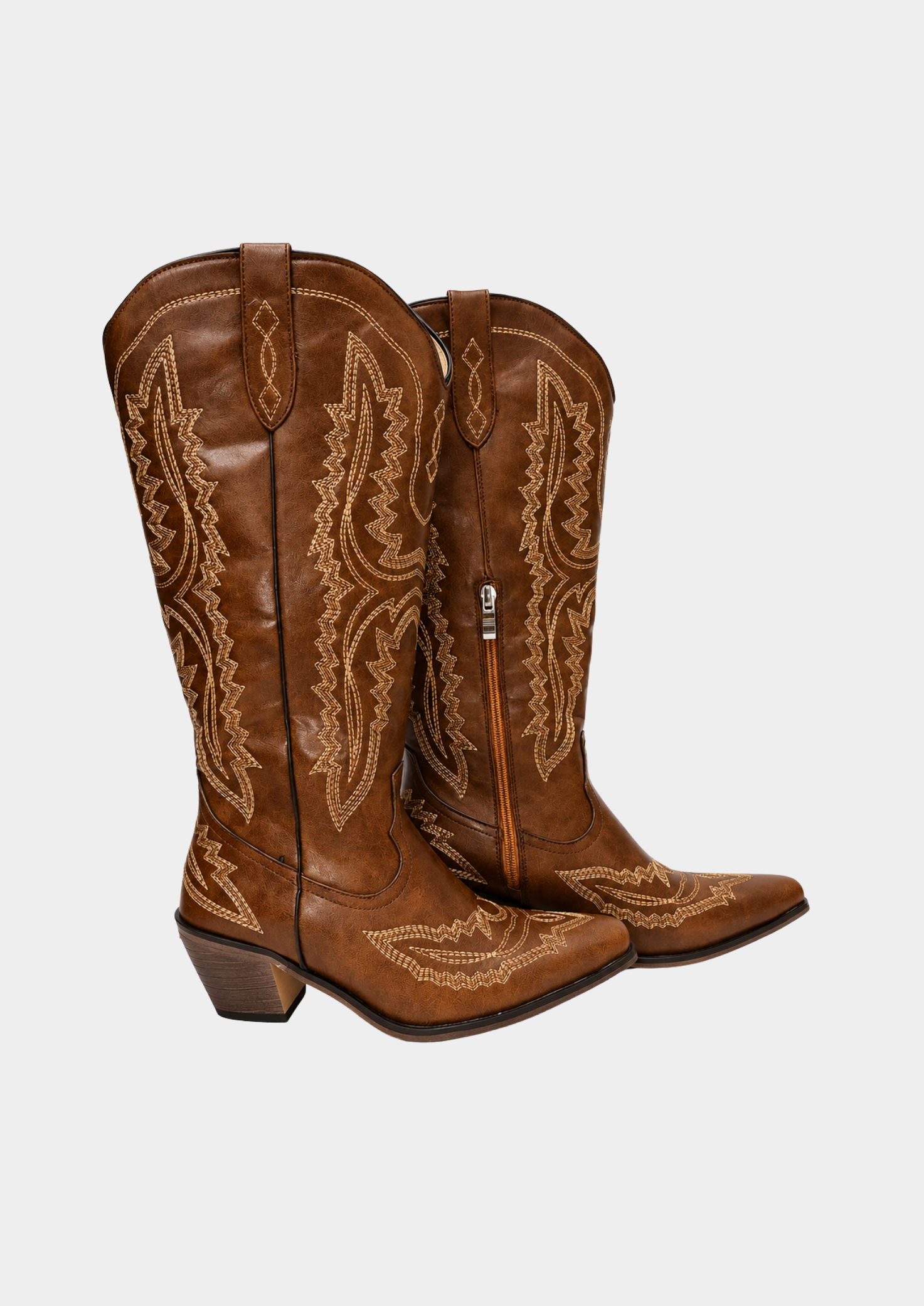 Women’s Knee-High Western Boots with Pointed Toe