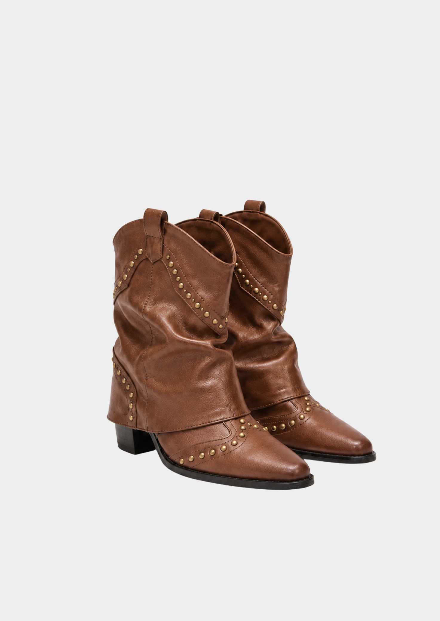 Women’s Knee-High Western Boots with Rivet Details