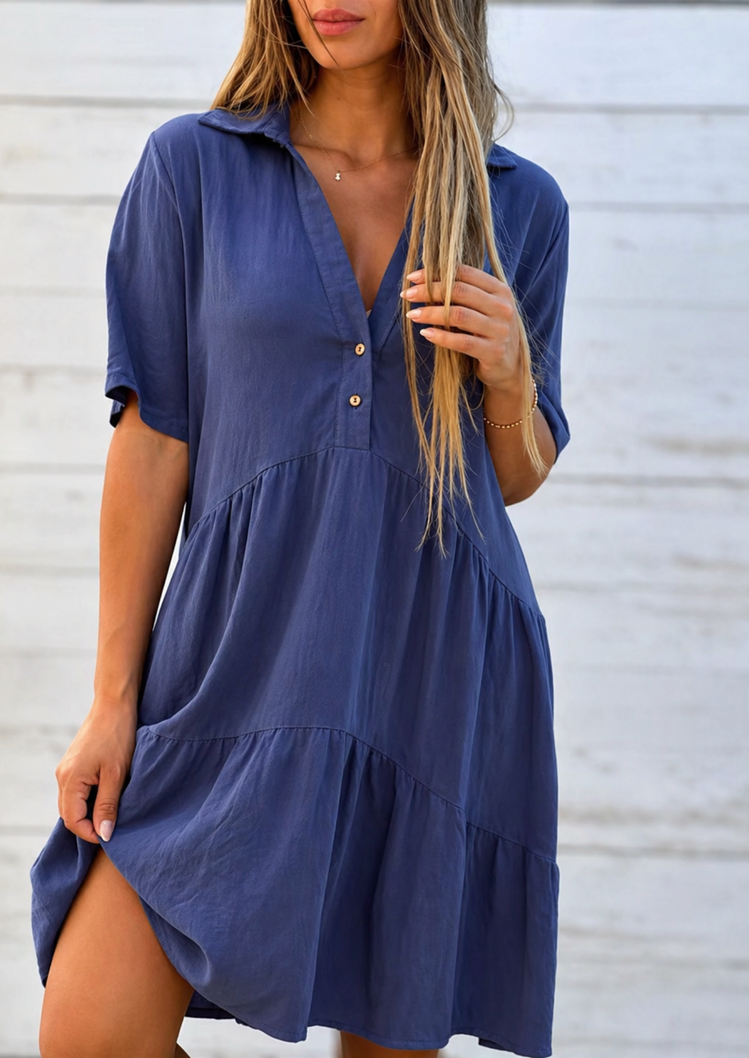 Women’s Knee-Length Button Dress
