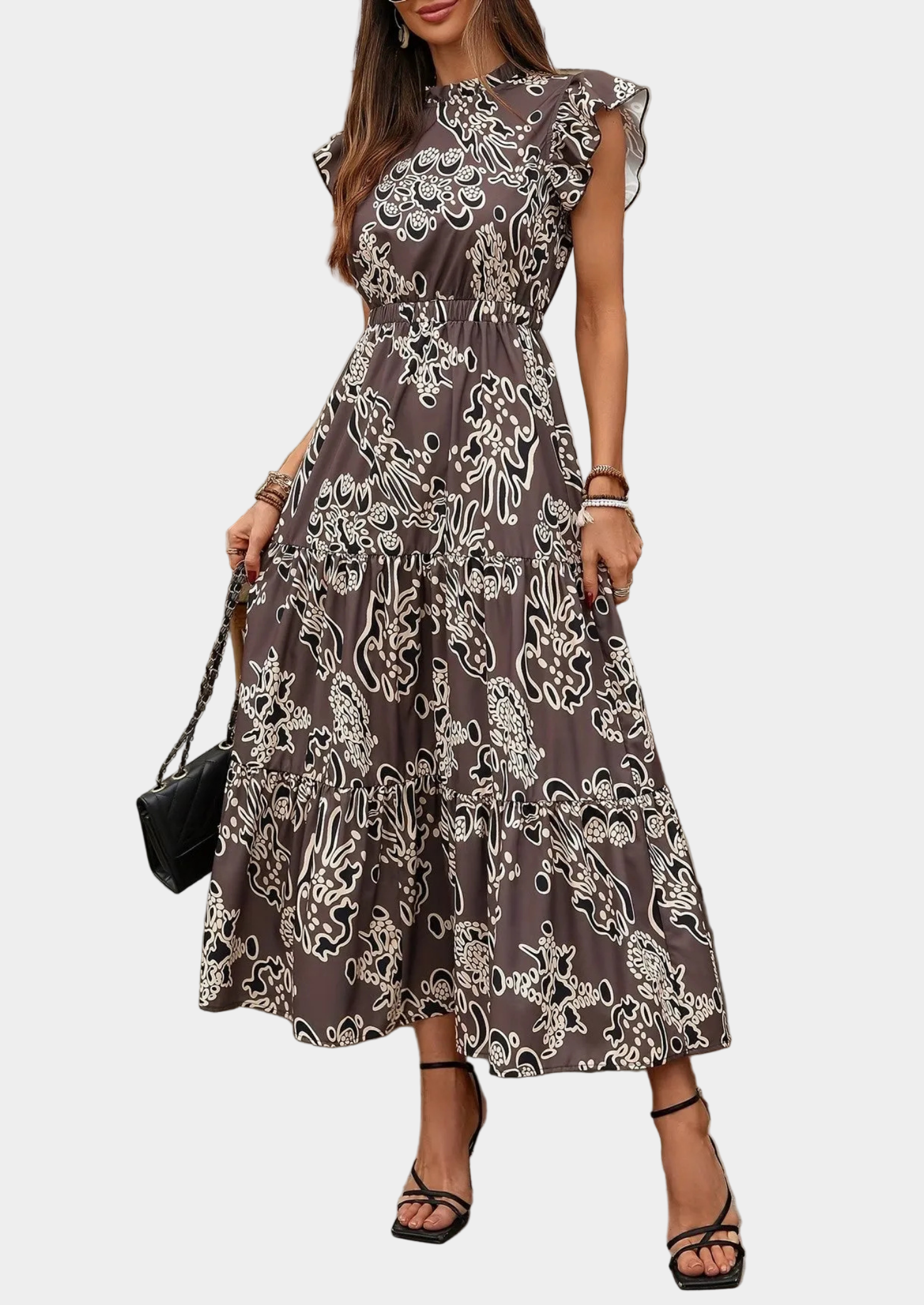 Women’s Maxi Dress with Abstract Print