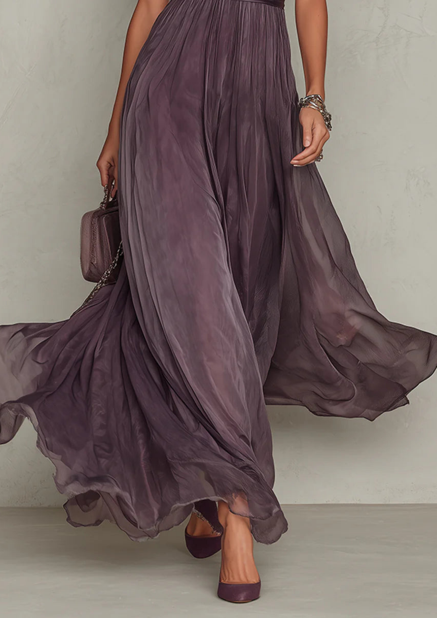 Women’s Maxi Dress with Lace Detail and Short Sleeves
