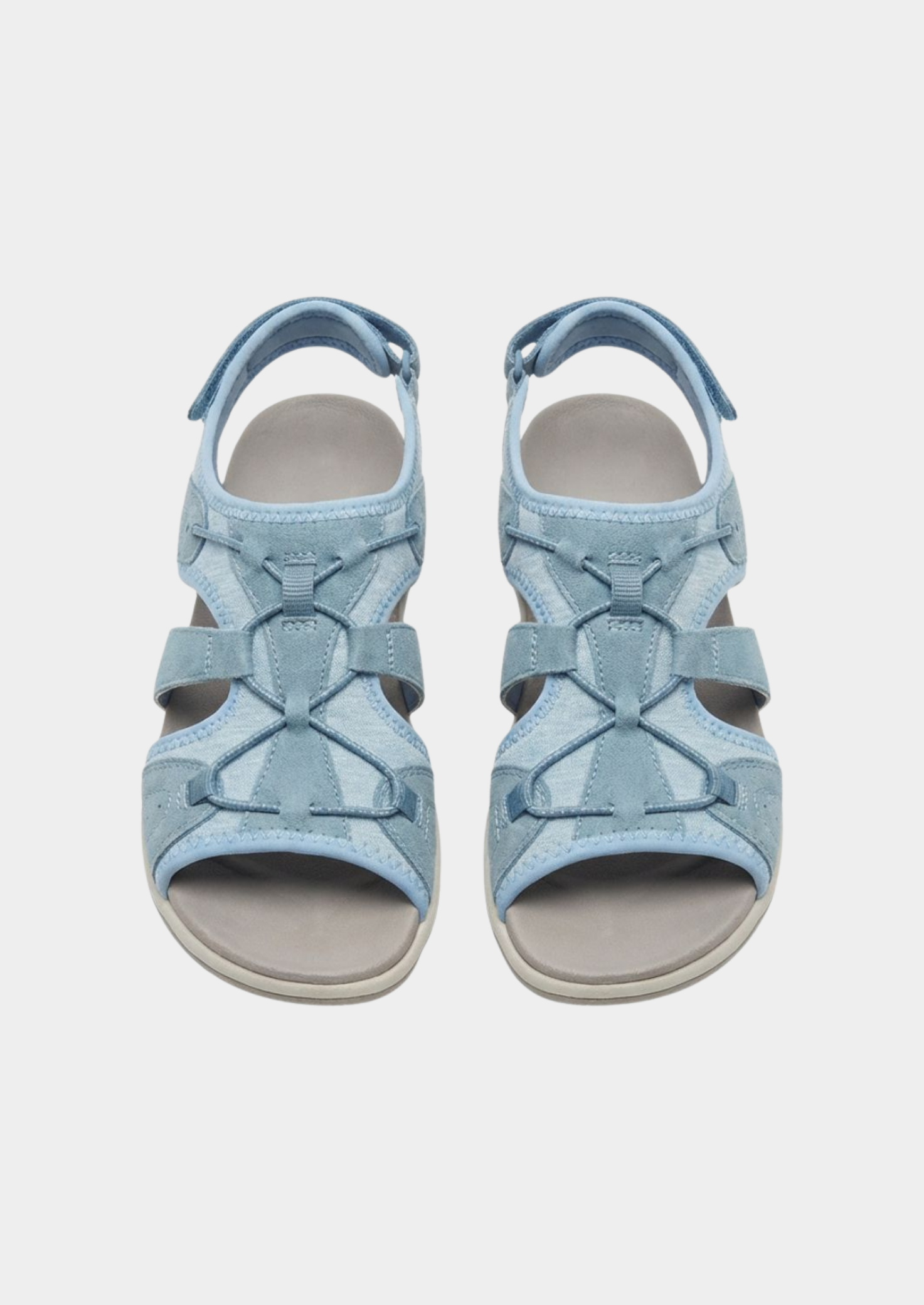 Women’s Multi-Strap Sandals with Velcro Closure and Adjustable Fit