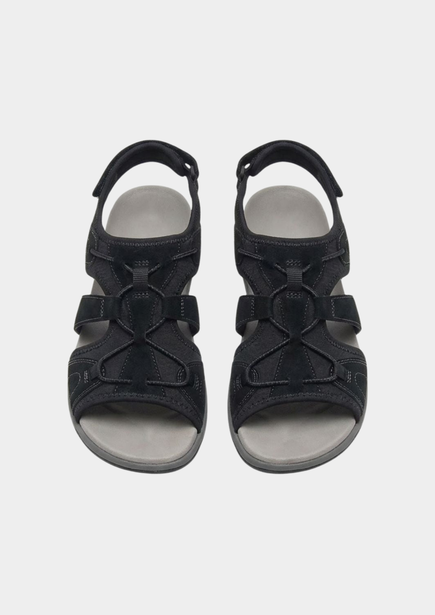 Women’s Multi-Strap Sandals with Velcro Closure and Adjustable Fit