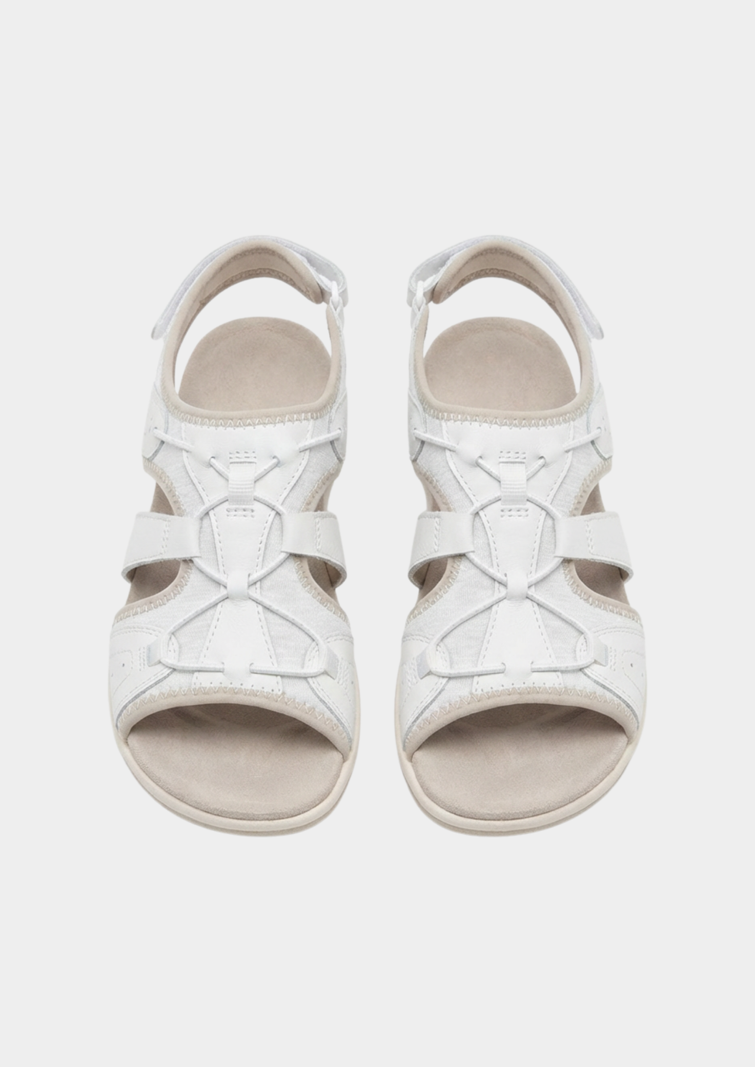 Women’s Multi-Strap Sandals with Velcro Closure and Adjustable Fit