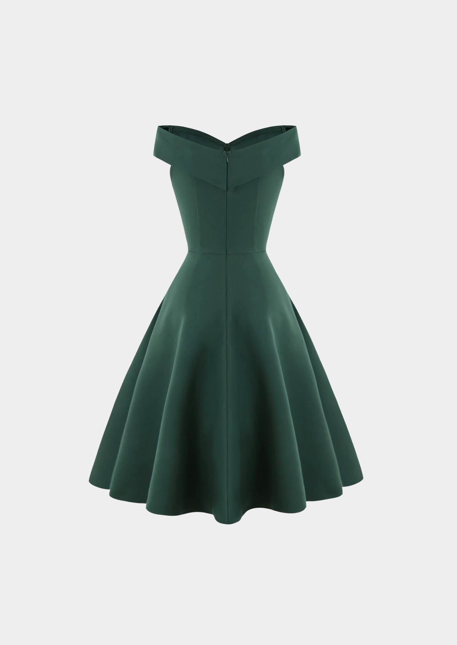 Women’s Off-Shoulder Midi Dress with Fitted Waist