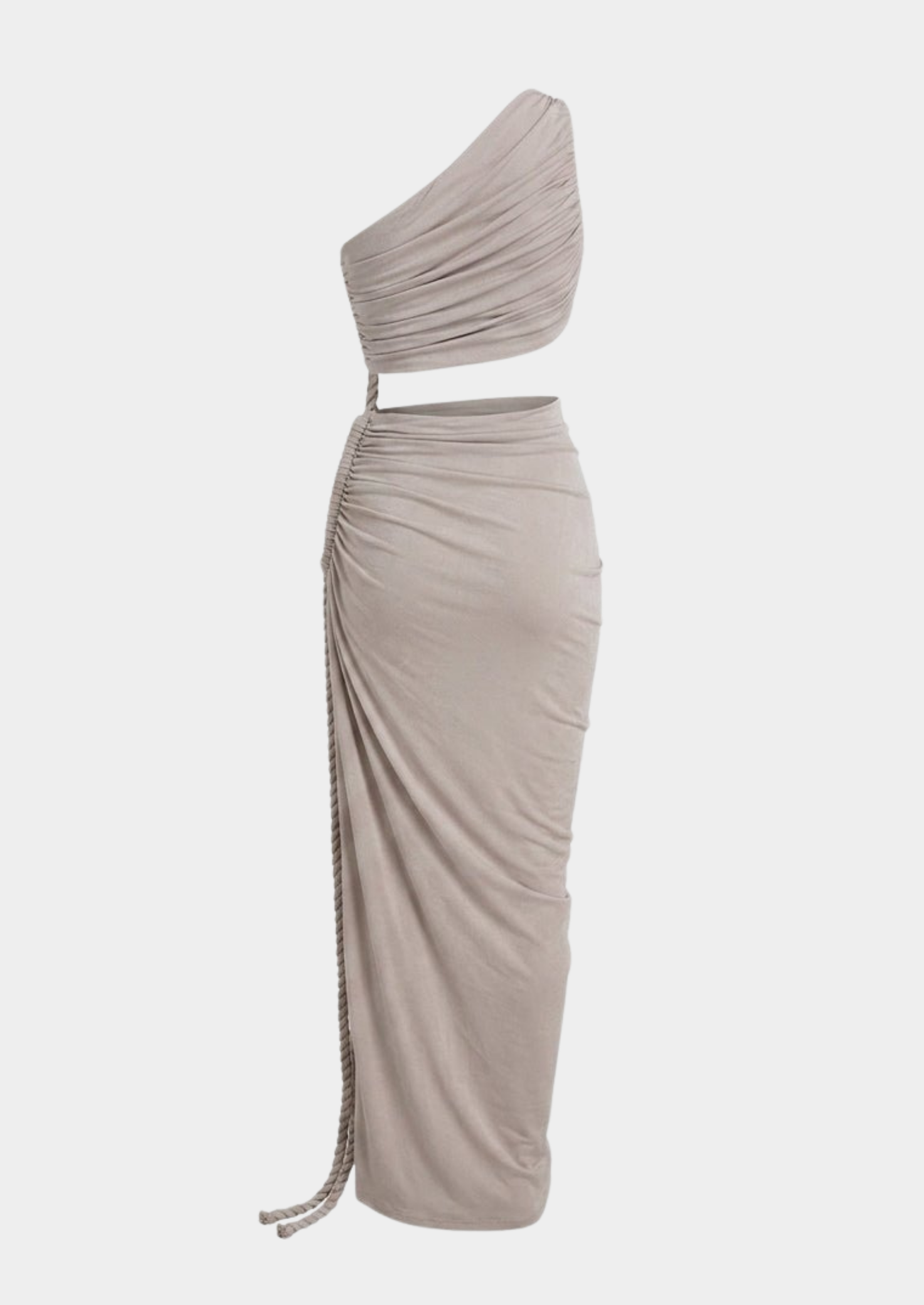 Women’s One-Shoulder Maxi Dress with Side Cutout