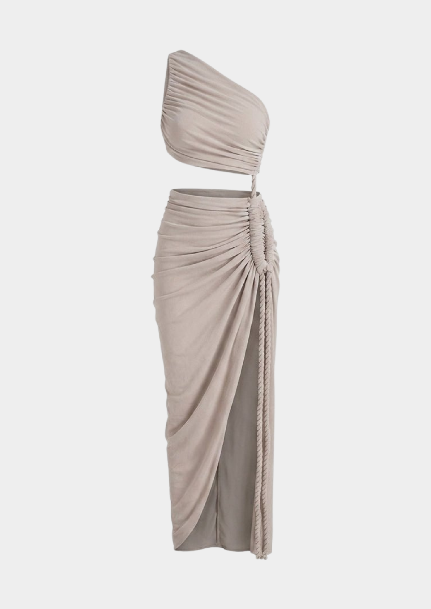 Women’s One-Shoulder Maxi Dress with Side Cutout
