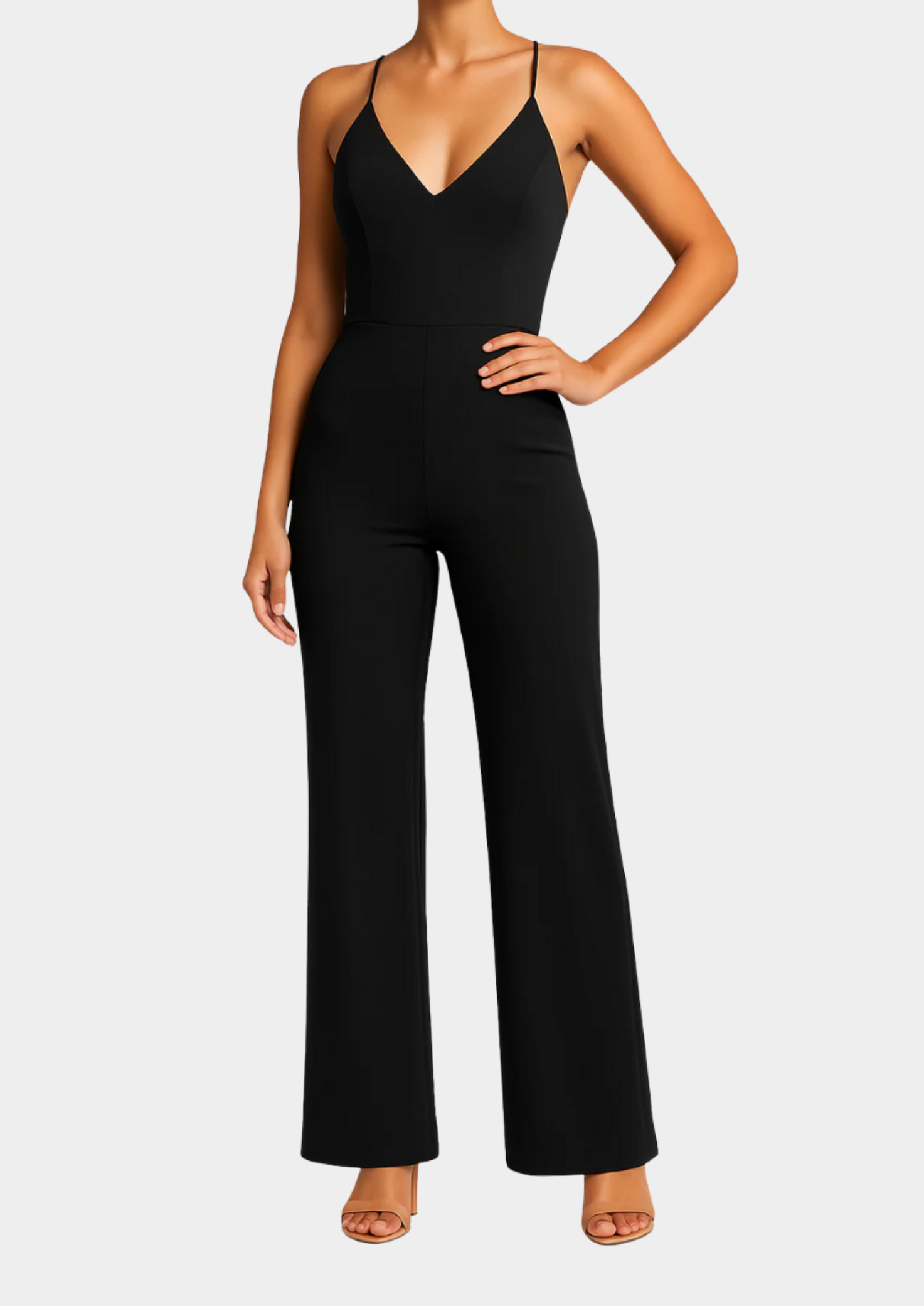 Women’s One-Shoulder Wide-Leg Jumpsuit with Asymmetric Neckline