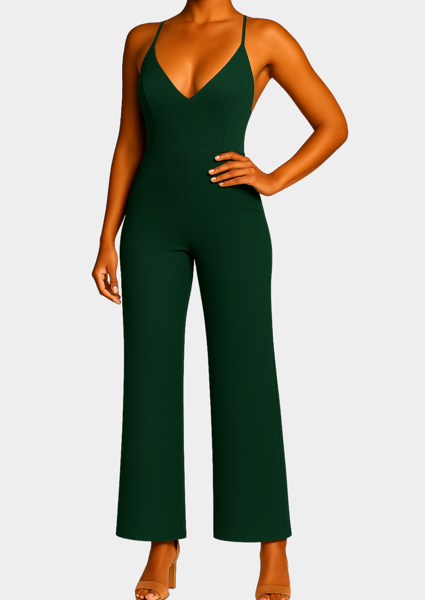 Women’s One-Shoulder Wide-Leg Jumpsuit with Asymmetric Neckline