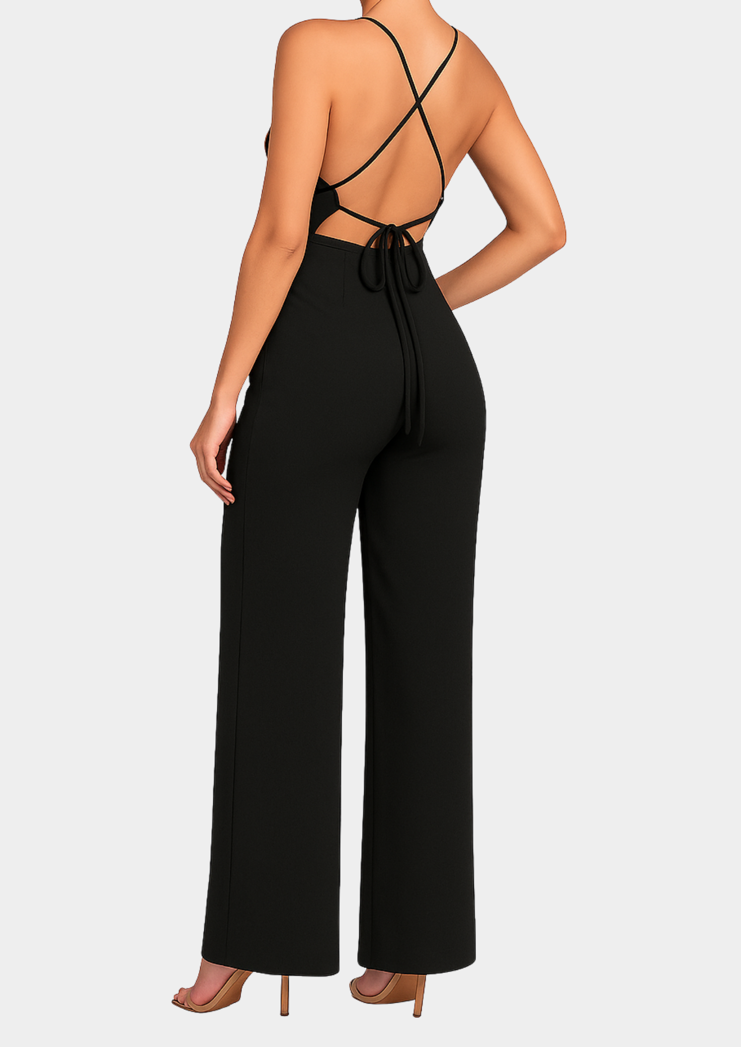 Women’s One-Shoulder Wide-Leg Jumpsuit with Asymmetric Neckline