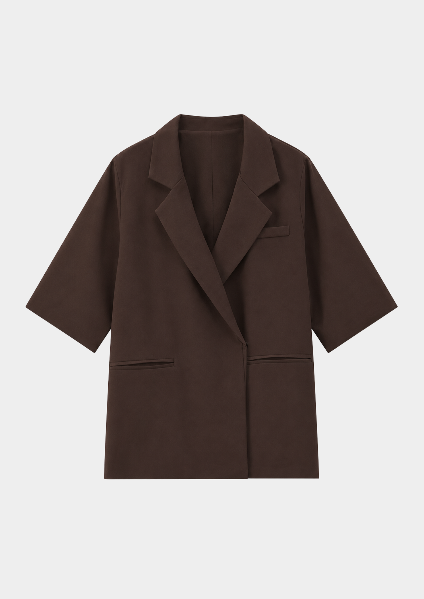 Women’s Oversized Blazer with Sleeves and Notched Lapel