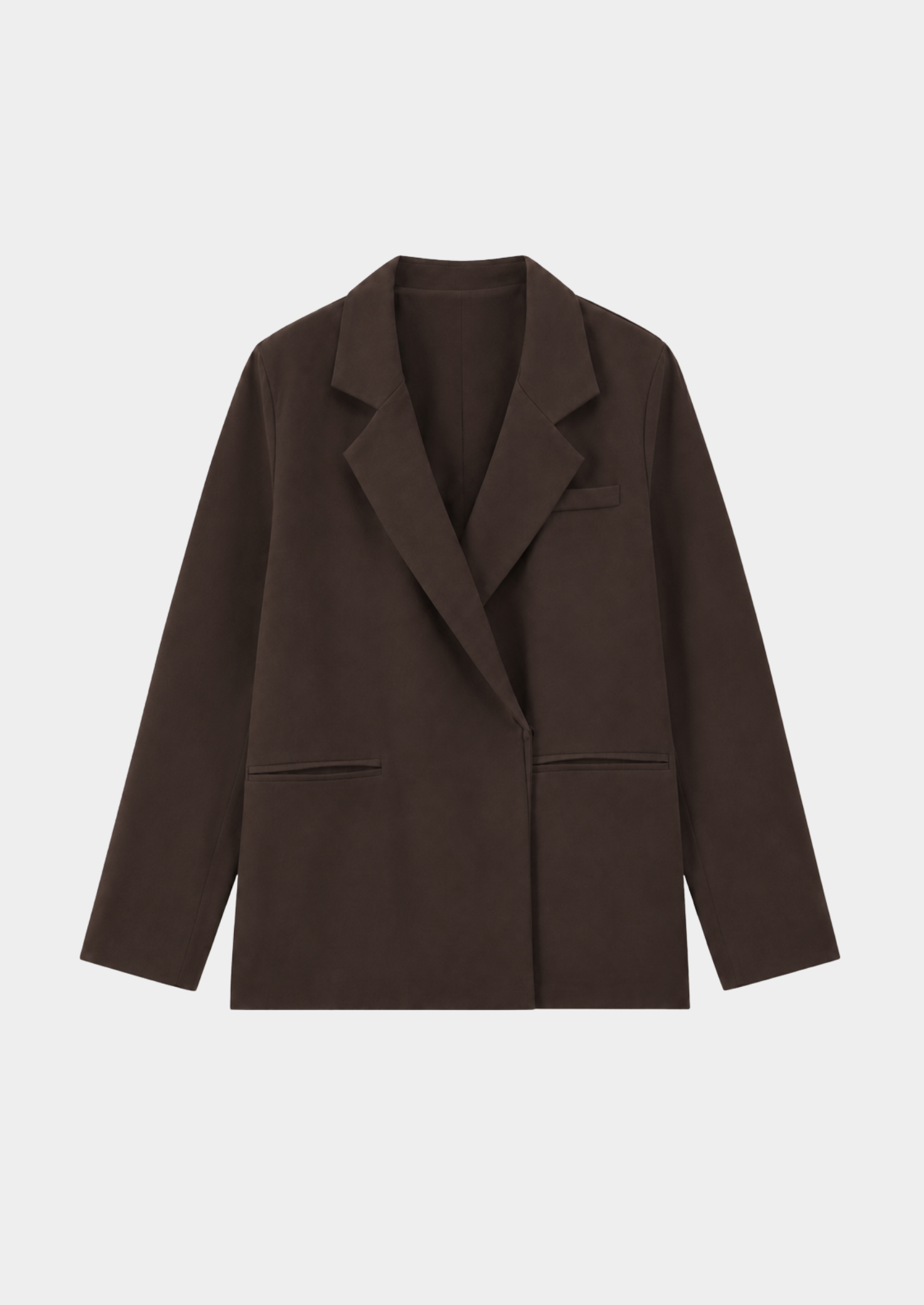 Women’s Oversized Blazer with Sleeves and Notched Lapel