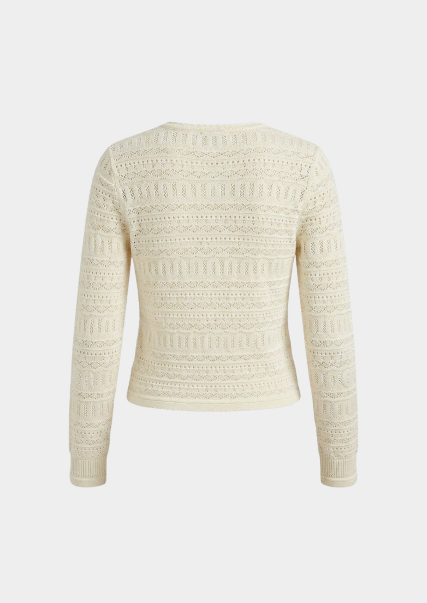 Women’s Pointelle Knit Cardigan with V-Neck