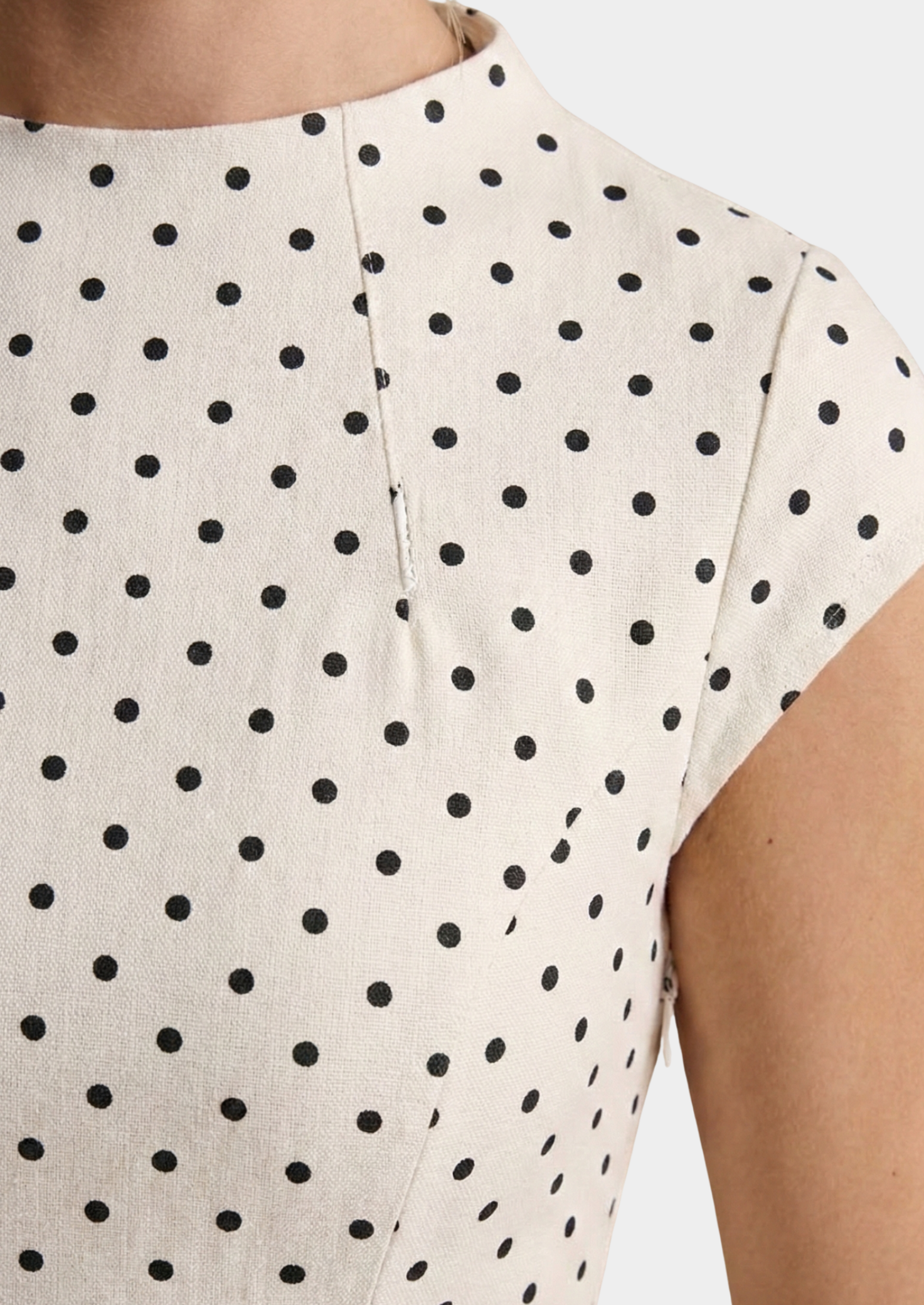 Women’s Polka Dot Maxi Dress with Cap Sleeves