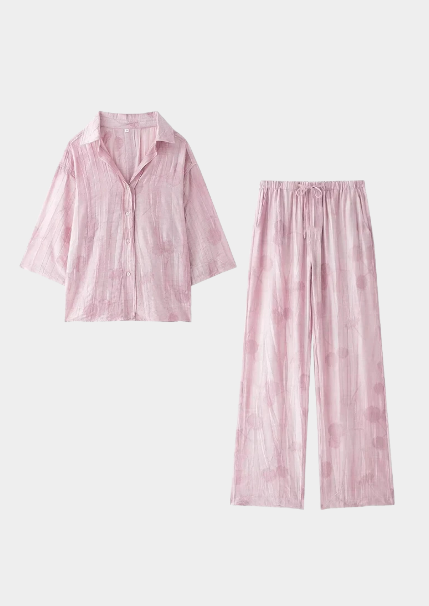 Women’s Printed Shirt and Ankle-Length Trousers Set