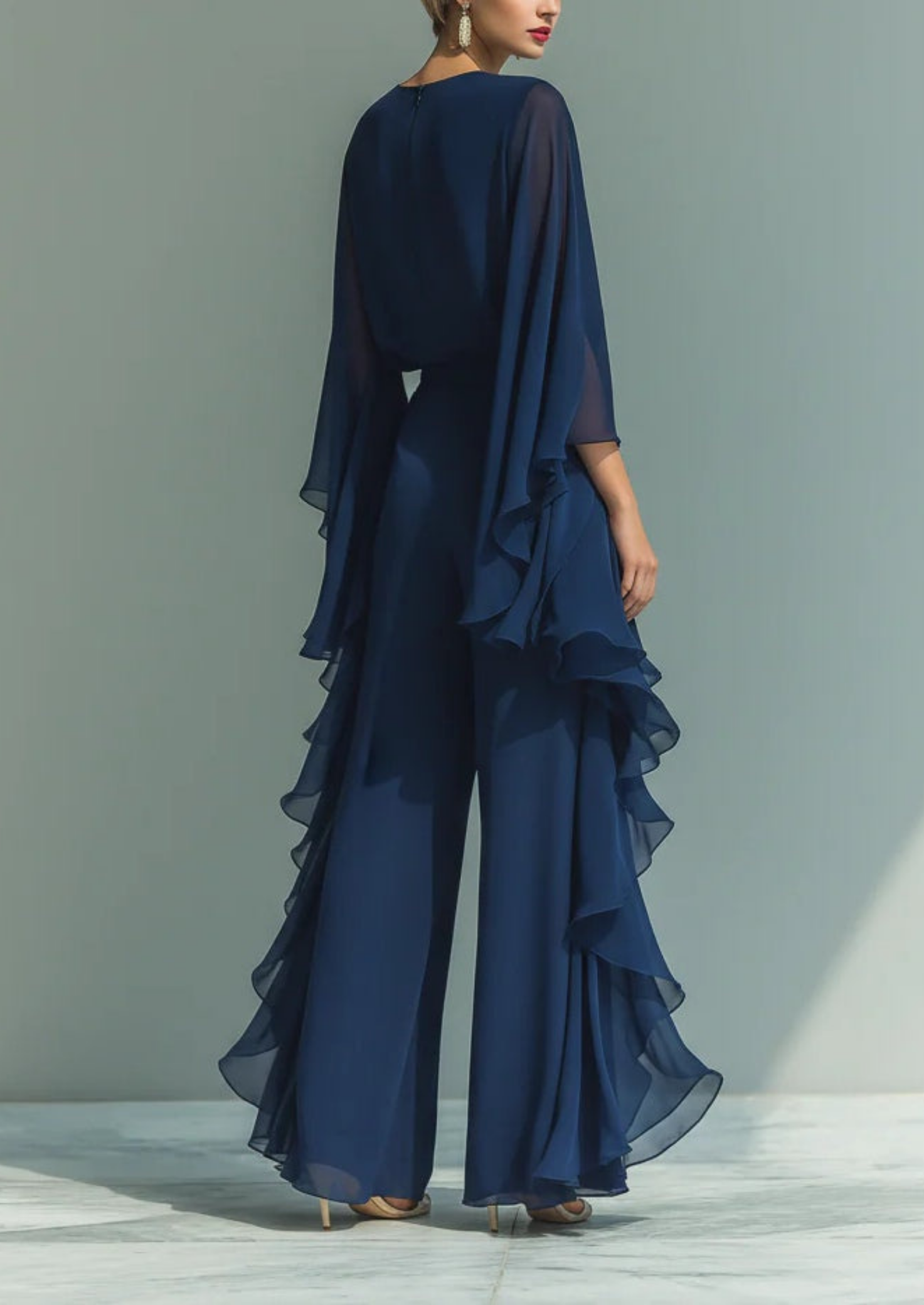 Women’s Ruffle Sleeve Maxi Dress