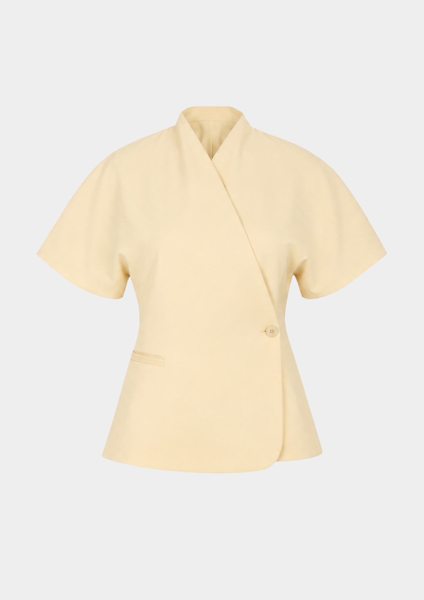Women’s Short Sleeve Blazer with V-Neck