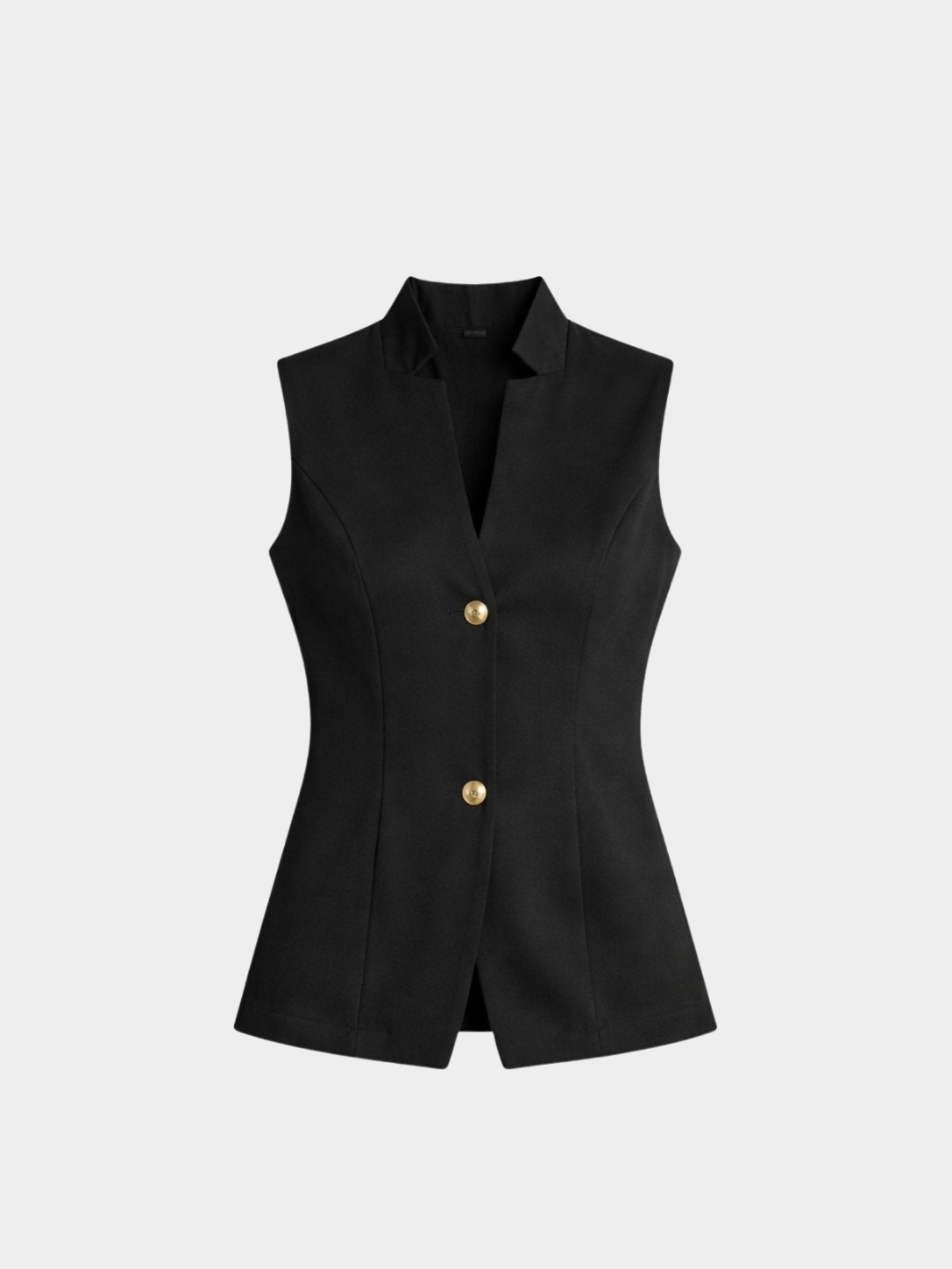 Women’s Sleeveless Vest with Button Closure