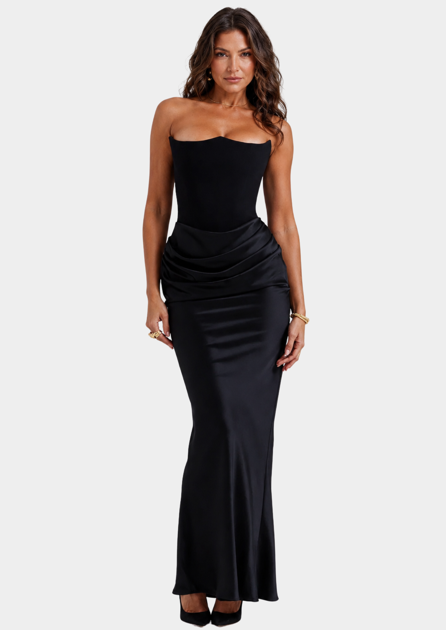 Women’s Strapless Corset Maxi Dress