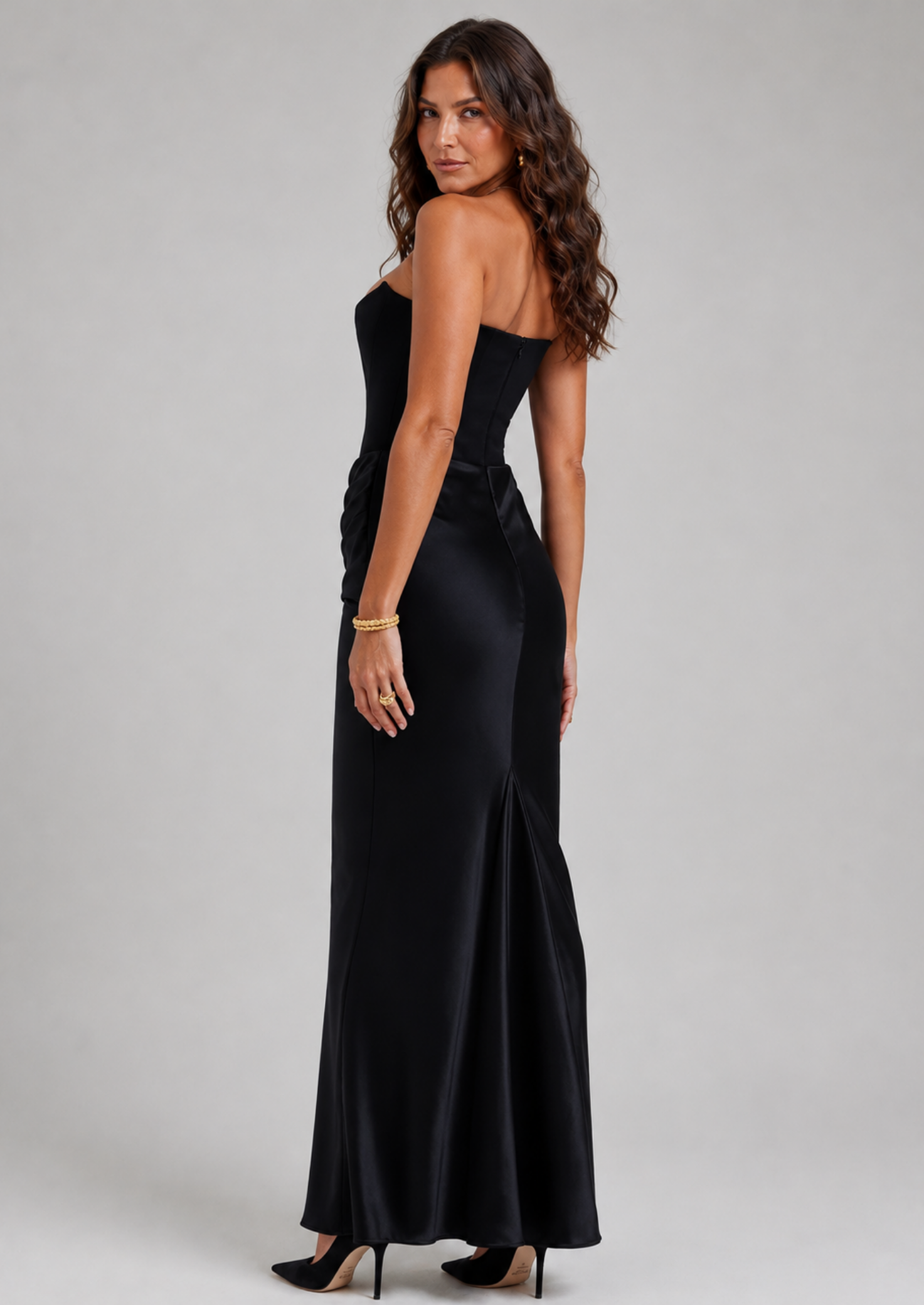 Women’s Strapless Corset Maxi Dress