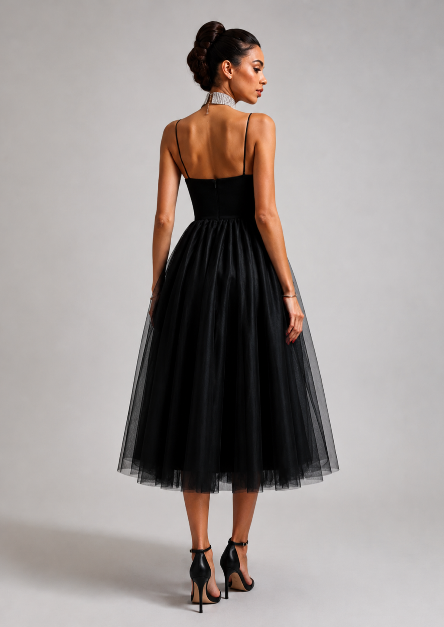 Women’s Strapless Maxi Dress with Tulle Skirt